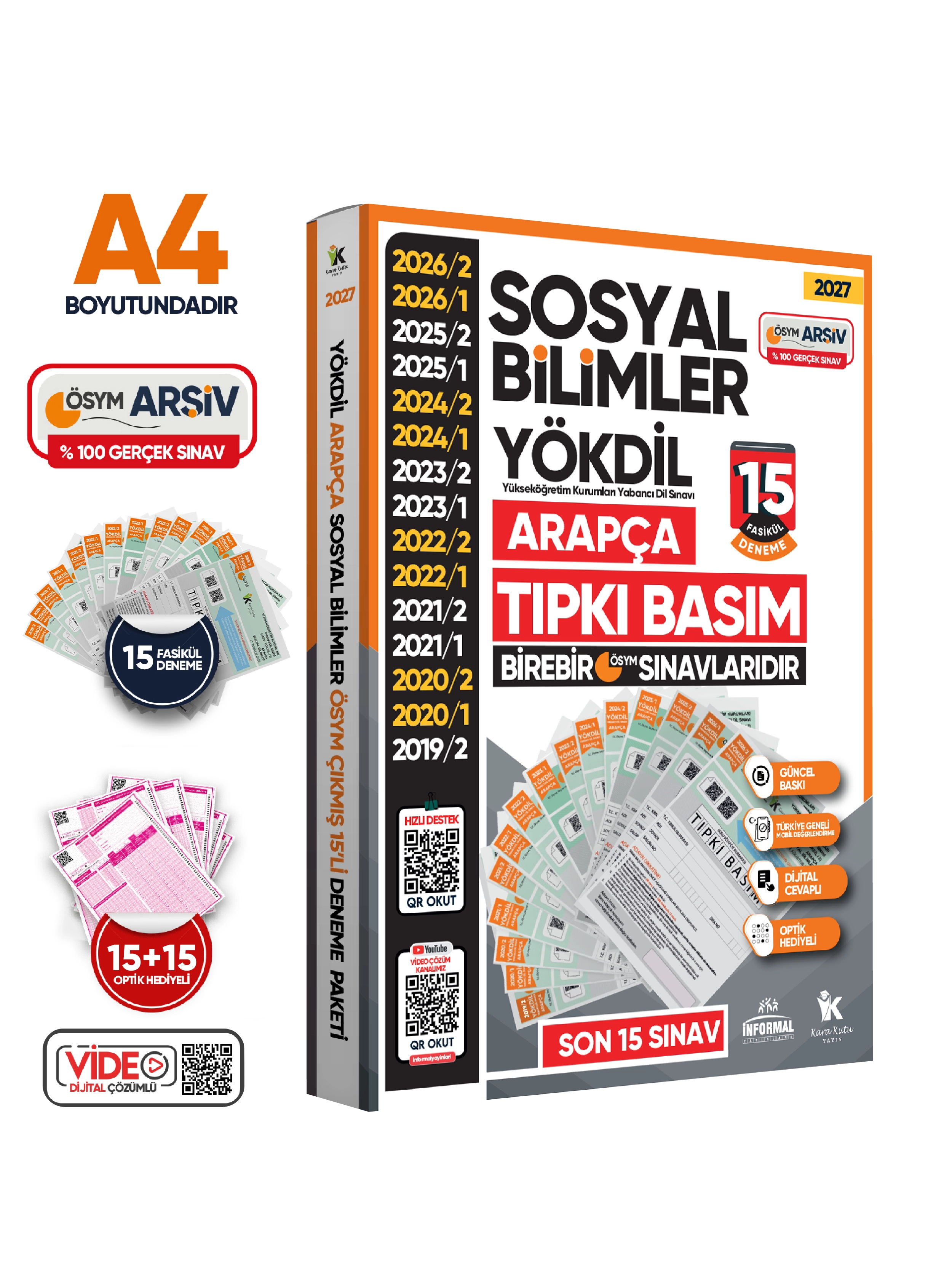 2027 YÖKDİL Arapça SOSYAL BİLİMLER ÖSYM Çıkmış Soru Tıpkı Basım 15li Deneme Paketi Türkiye Geneli