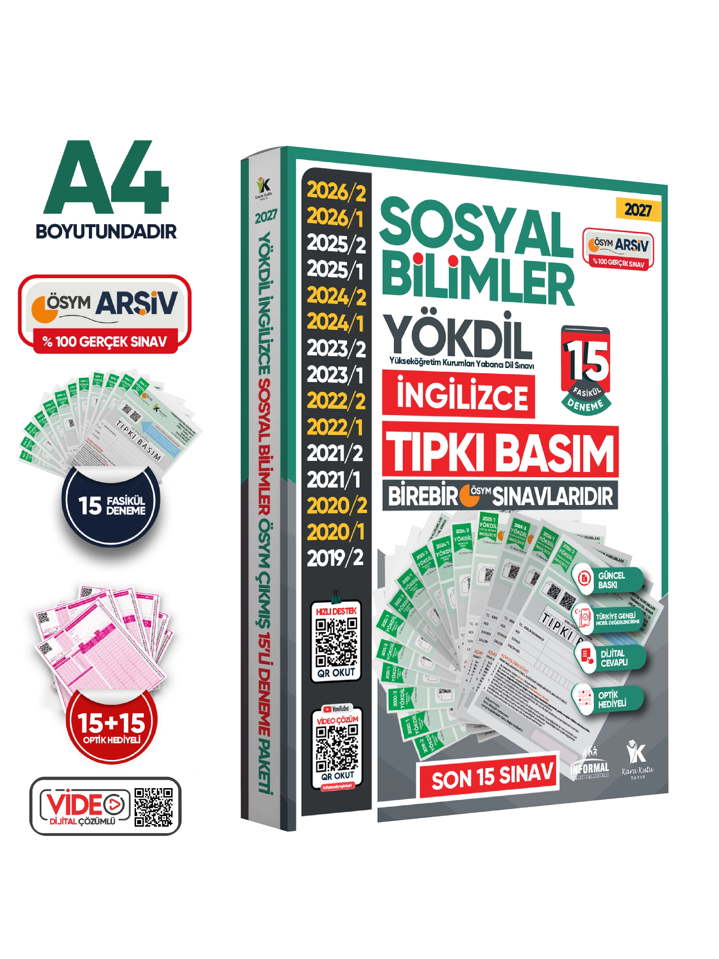 2027 YÖKDİL İngilizce SOSYAL BİLİMLER ÖSYM Çıkmış Soru Tıpkı Basım Deneme Paketi 15li Türkiye Geneli