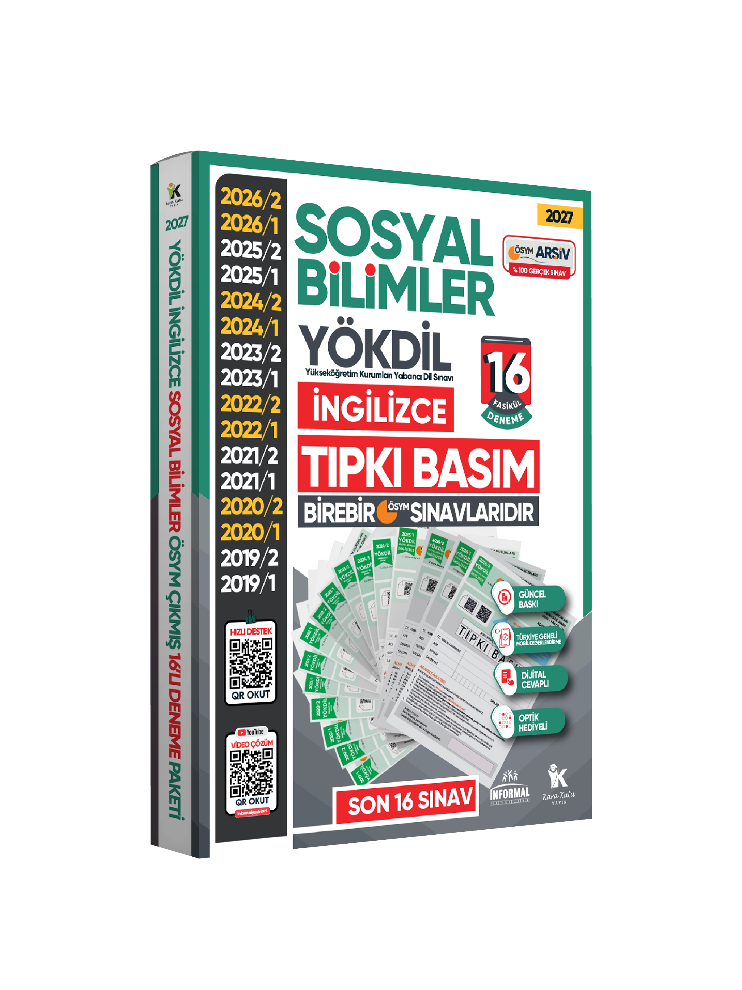 2027 YÖKDİL İngilizce SOSYAL BİLİMLER ÖSYM Çıkmış Soru Tıpkı Basım Deneme Paketi 16li Türkiye Geneli